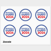 Kamala Harris 2024 Ronde Sticker (Vel)
