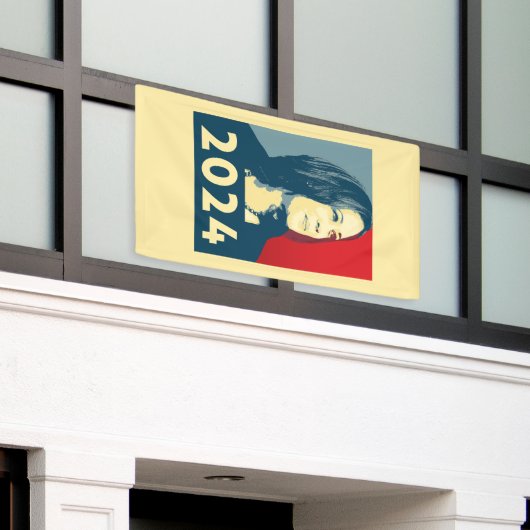 Kamala Harris 2024 Spandoek (Buitenkant Gebouw)