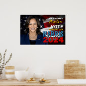 Kamala Harris 2024 Stemmen Patriottische Campagne Poster (Keuken)