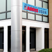 Kamala Harris 2024 Stemming tegen Racisme Banner (Buitenkant Gebouw)