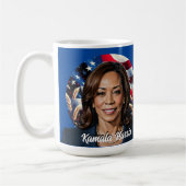 Kamala Harris 2024 Sterren en strepen Koffiemok (Links)
