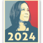 Kamala Harris 2024 Sticker (Voorkant)