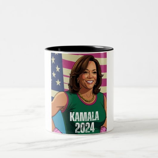 KAMALA HARRIS 2024 TWEEKLEURIGE KOFFIEMOK (Center)