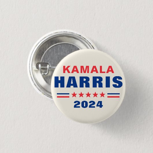 Kamala Harris 2024 verkiezing Pinback Button (Voorkant /achterkant)