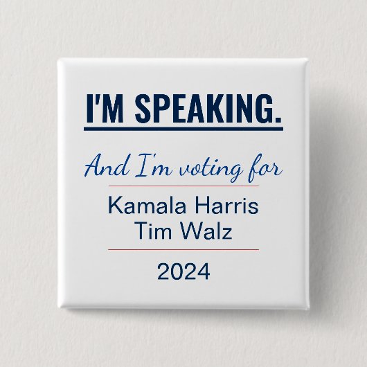 Kamala Harris 2024 verkiezingen Vierkante Button 5,1 Cm (Voorkant)