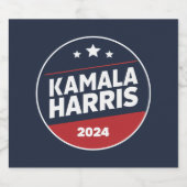 Kamala Harris 2024 voor President Bier Etiket (Enkel label)