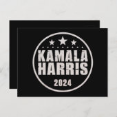 Kamala Harris 2024 voor President Briefkaart (Voorkant / Achterkant)