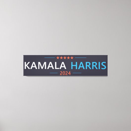 Kamala Harris 2024 voor President Canvas Afdruk (Voorkant)