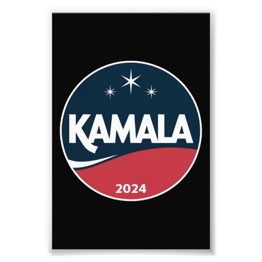 Kamala Harris 2024 voor President Foto Afdruk (Voorkant)