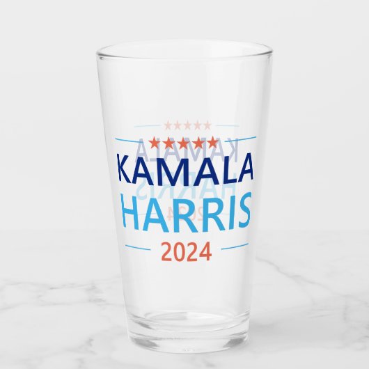 Kamala Harris 2024 voor President Glas (Voorkant)