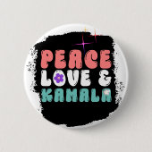 Kamala Harris 2024 voor President Groovy Button (Voorkant)
