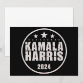 Kamala Harris 2024 voor President Kaart (Voorkant / Achterkant)