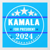 Kamala Harris 2024 voor President Raamsticker (Vel)