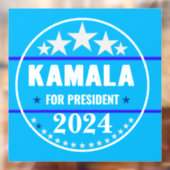 Kamala Harris 2024 voor President Raamsticker (Vel 2)