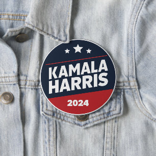 Kamala Harris 2024 Voor President Retro Verkiezing Ronde Button 4,0 Cm