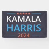 Kamala Harris 2024 voor President Spandoek (Horizontaal)