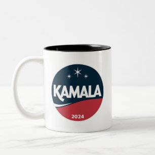 Kamala Harris 2024 voor President Tweekleurige Koffiemok