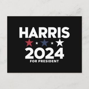 Kamala Harris 2024 voor verkiezingscampagne in Pre Briefkaart