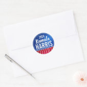 Kamala Harris 2024 Vooruitgang en eenheid Ronde Sticker (Envelop)