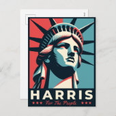 Kamala Harris 2024 VP voor President Black Woman 2 Feestdagenkaart (Voorkant / Achterkant)