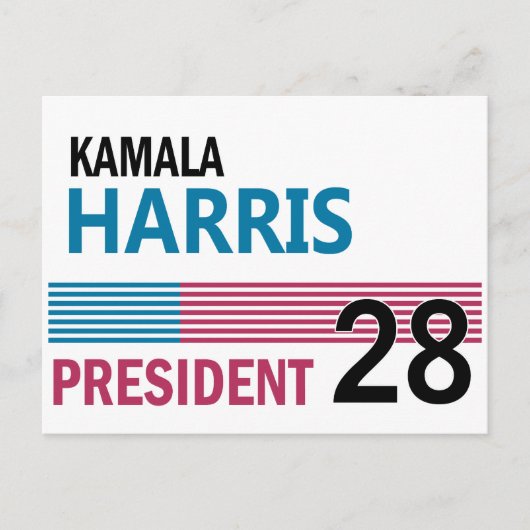 Kamala Harris 2028 Briefkaart (Voorkant)