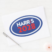 Kamala Harris 2028 Ovale Sticker (Envelop)