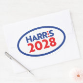 Kamala Harris 2028 Ovale Sticker (Envelop)