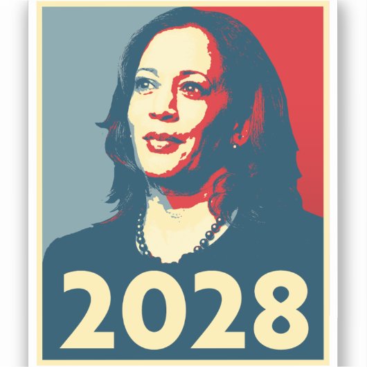 Kamala Harris 2028 Sticker (Voorkant)