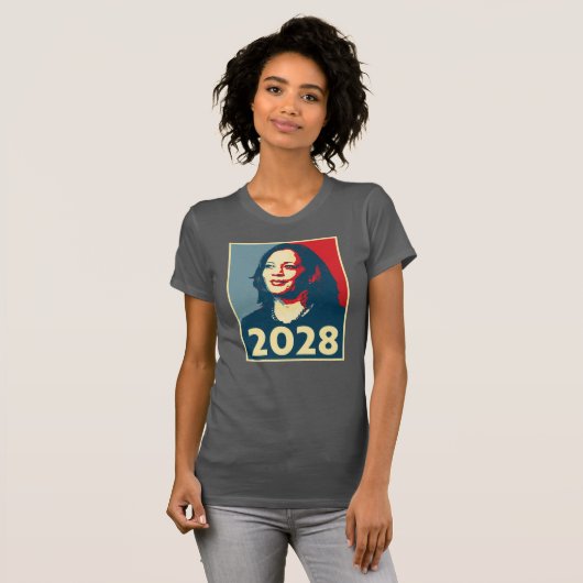 Kamala Harris 2028 T-shirt (Voorkant volledig)