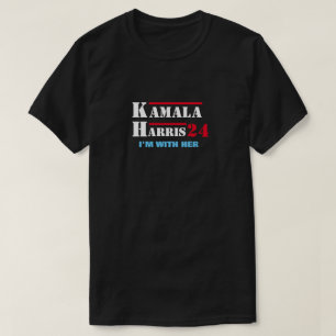 Kamala Harris 24 Ik ben met Haar T-Shirt
