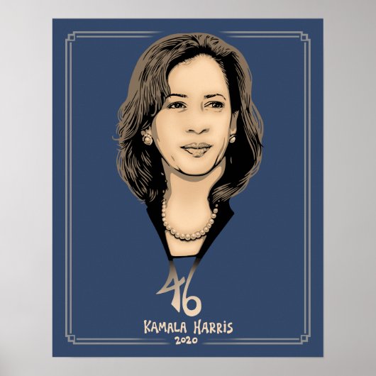 Kamala Harris 46 Poster (Voorkant)
