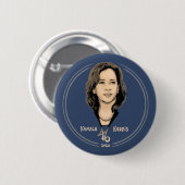 Kamala Harris 46 Ronde Button 5,7 Cm (Voorkant /achterkant)