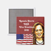 Kamala Harris 46e vice-Presidenten Magneet (Voorkant / Achterkant)