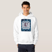 Kamala Harris 47 President. Wit Hoodie (Voorkant volledig)