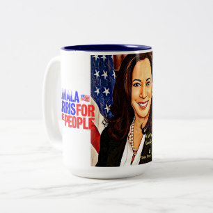 Kamala-Harris-47th-President-USA_ Tweekleurige Koffiemok
