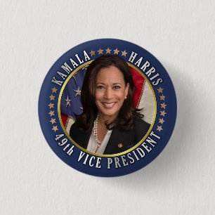 Kamala Harris 49e herdenking vice-President Ronde Button 3,2 Cm