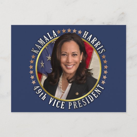 Kamala Harris 49e herdenkingsdag van het vicepremi Briefkaart (Voorkant)