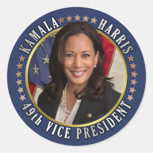 Kamala Harris 49e herdenkingsdag van het vicepremi Ronde Sticker