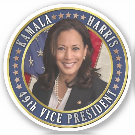 Kamala Harris 49e herdenkingsdag van het vicepremi Sticker (Voorkant)
