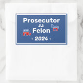 Kamala Harris Aanklager VS Felon Rechthoekige Sticker (Tas)