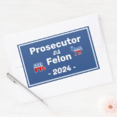 Kamala Harris Aanklager VS Felon Rechthoekige Sticker (Envelop)