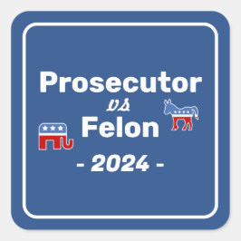 Kamala Harris Aanklager VS Felon Vierkante Sticker