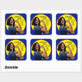 Kamala Harris als Rosie Vierkante Sticker (Vel)