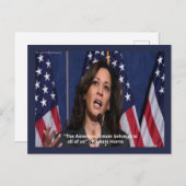 Kamala Harris & American Dream Quote Briefkaart (Voorkant / Achterkant)