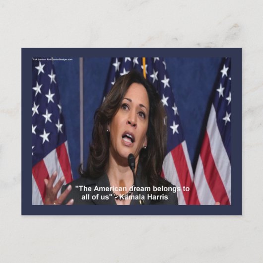 Kamala Harris & American Dream Quote Briefkaart (Voorkant)