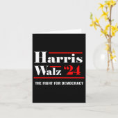 Kamala Harris &amp; Tim Walz 2024 Kaart (Gele Bloem)