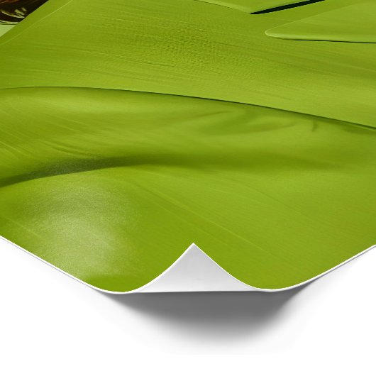 Kamala Harris artistiek portret, groene versie Perfect Poster (Hoek)