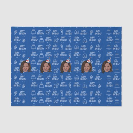 KAMALA HARRIS Birthday Tissuepapier (Voorkant)
