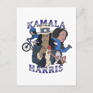Kamala Harris Bootleg Rap Stijl Verkiezing Briefkaart