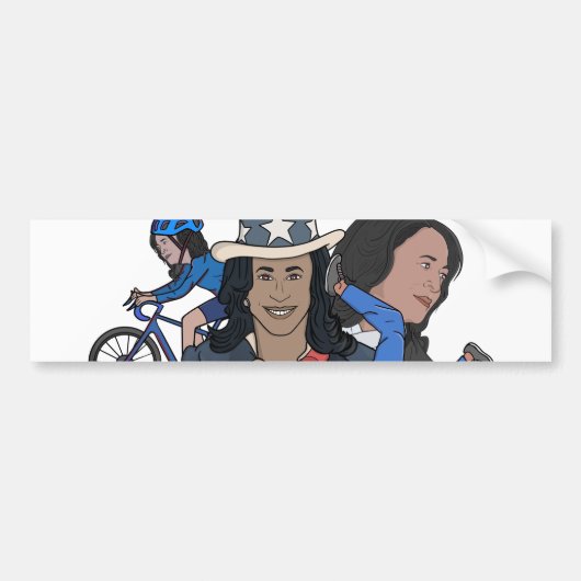 Kamala Harris Bootleg Rap Stijl Verkiezingen Bumpersticker (Voorkant)